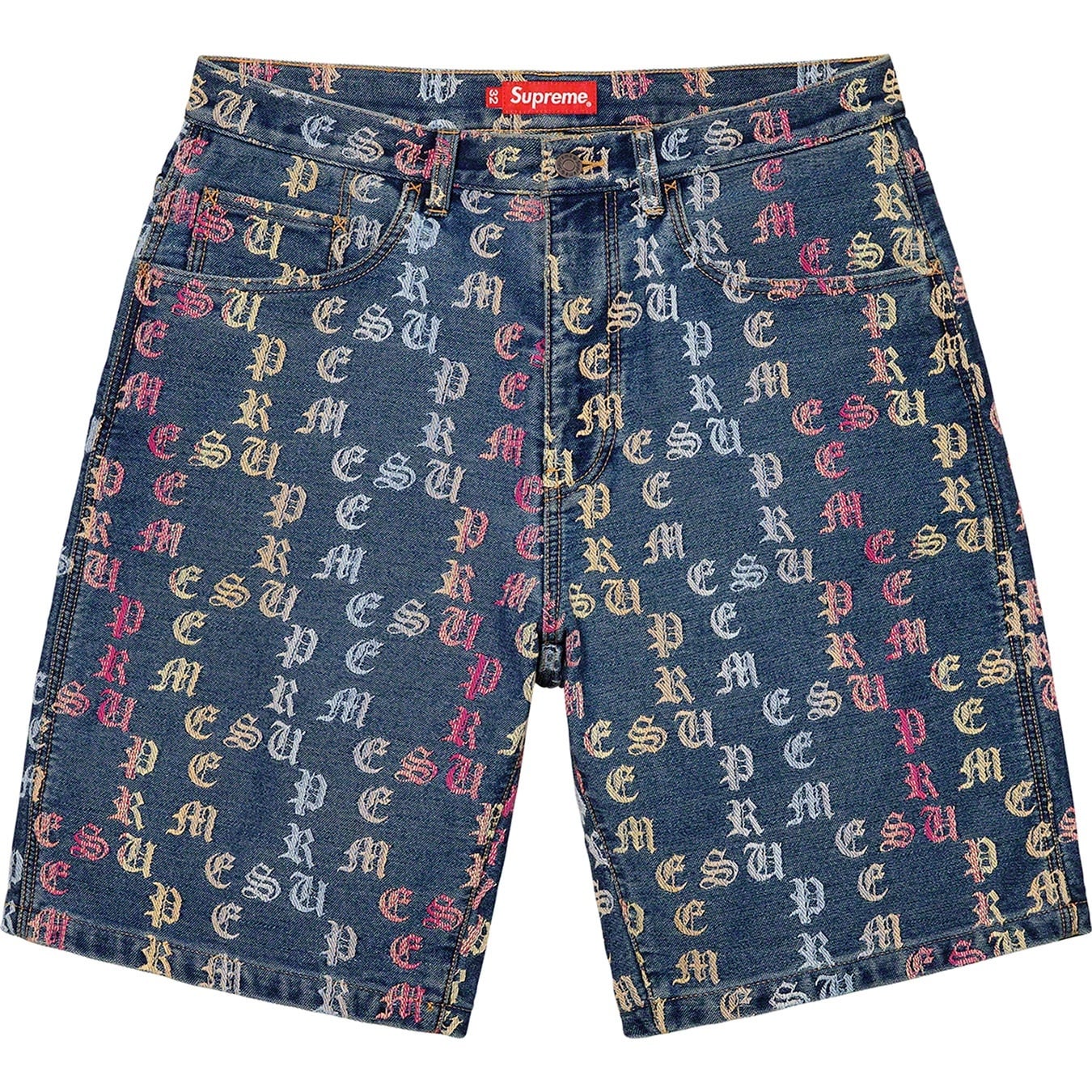 Gradient Jacquard Denim Short view 5